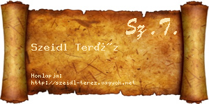 Szeidl Teréz névjegykártya